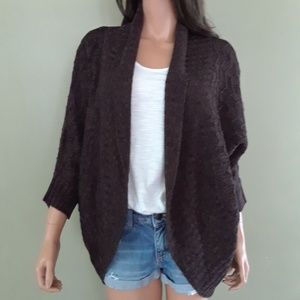 Brown Cocoon Cardigan Sweater